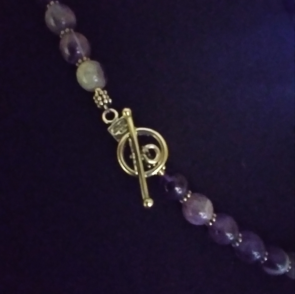 ❤️🎁 925 S/S Chevron Amethyst Graduated 28" Necklace Genuine & Beautiful! 😯 - Picture 7 of 15